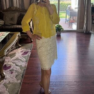 BCBGMaxAzria Yellow Blouse
